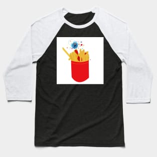 french fries and ketchup Baseball T-Shirt